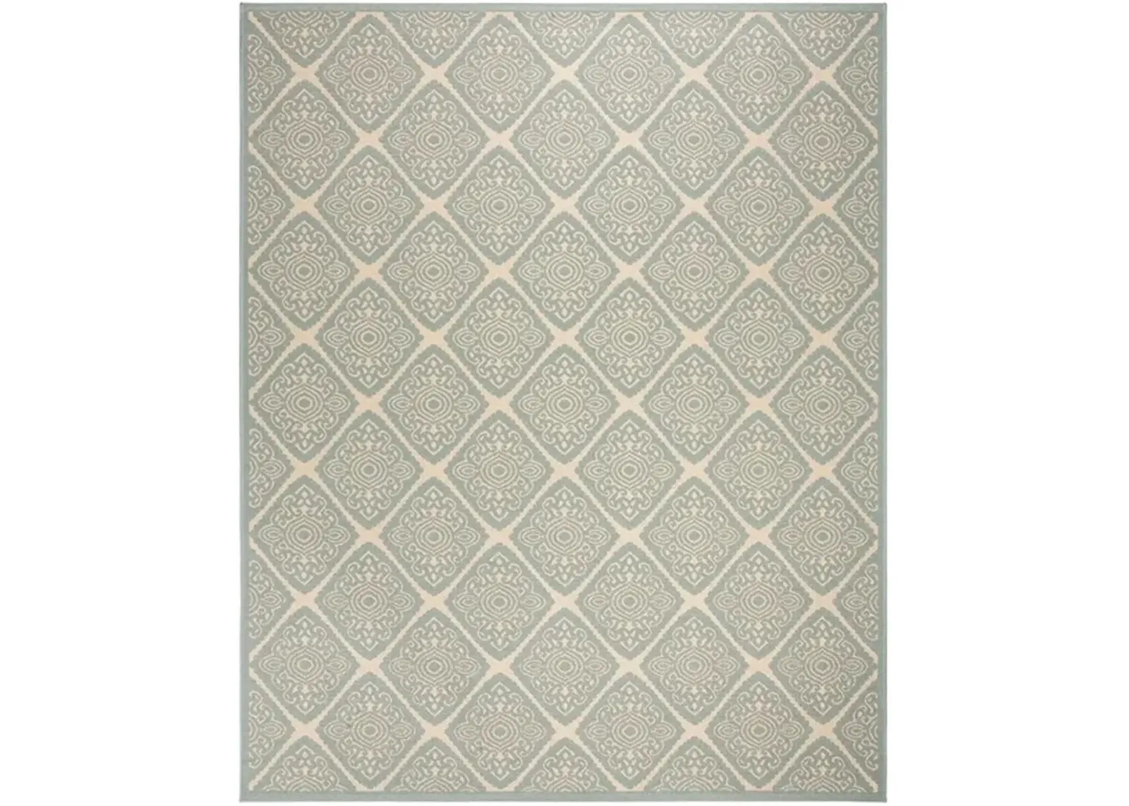 LINDEN 132 Collection LND132L-9 Cream / Aqua 9' X 12'