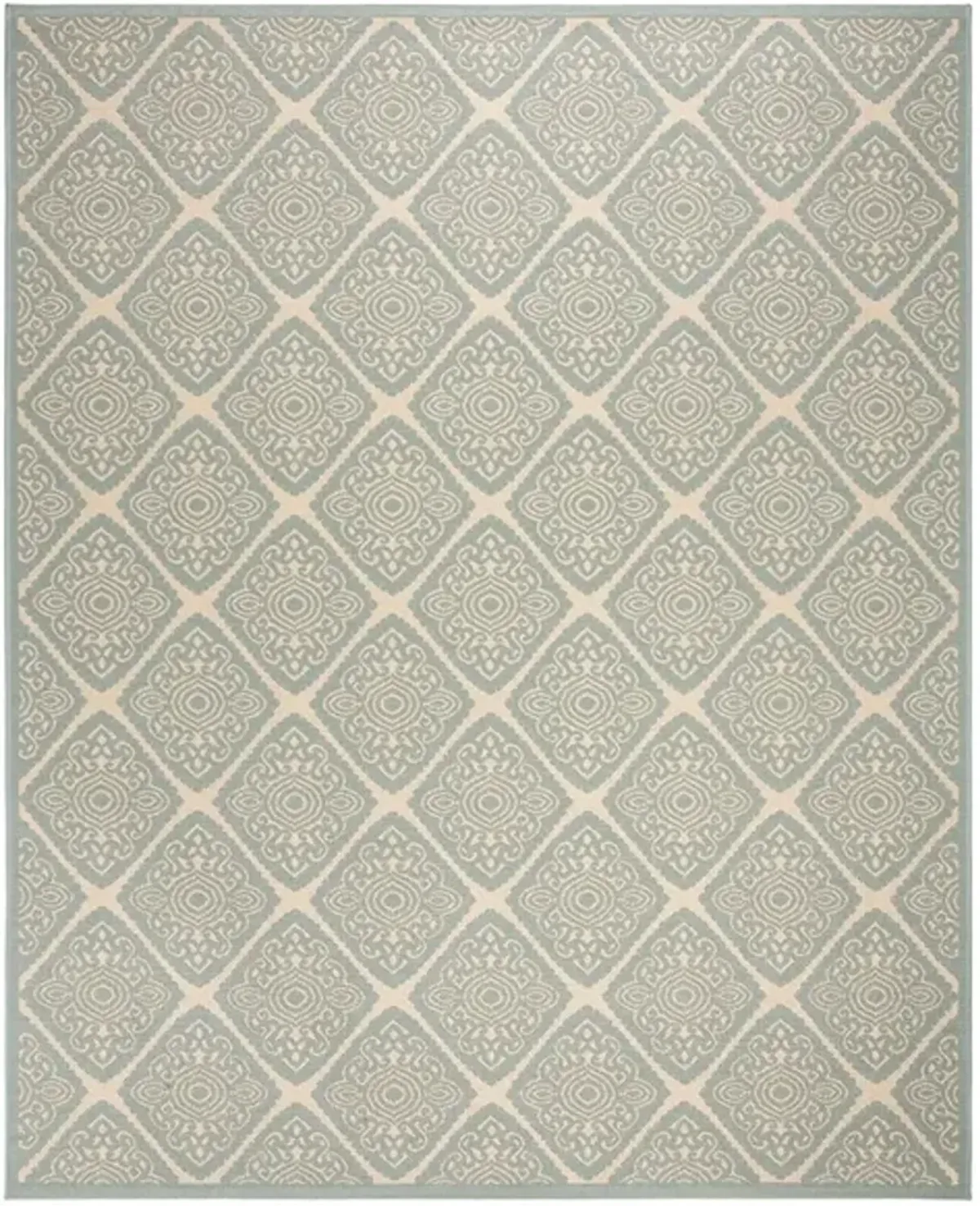 LINDEN 132 Collection LND132L-9 Cream / Aqua 9' X 12'