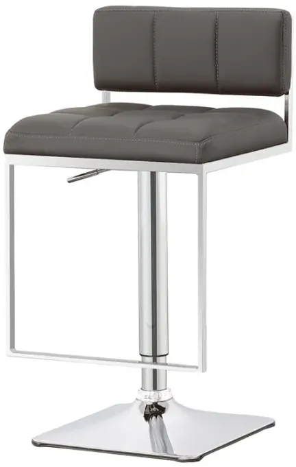 Alameda Adjustable Bar Stool Chrome and Grey