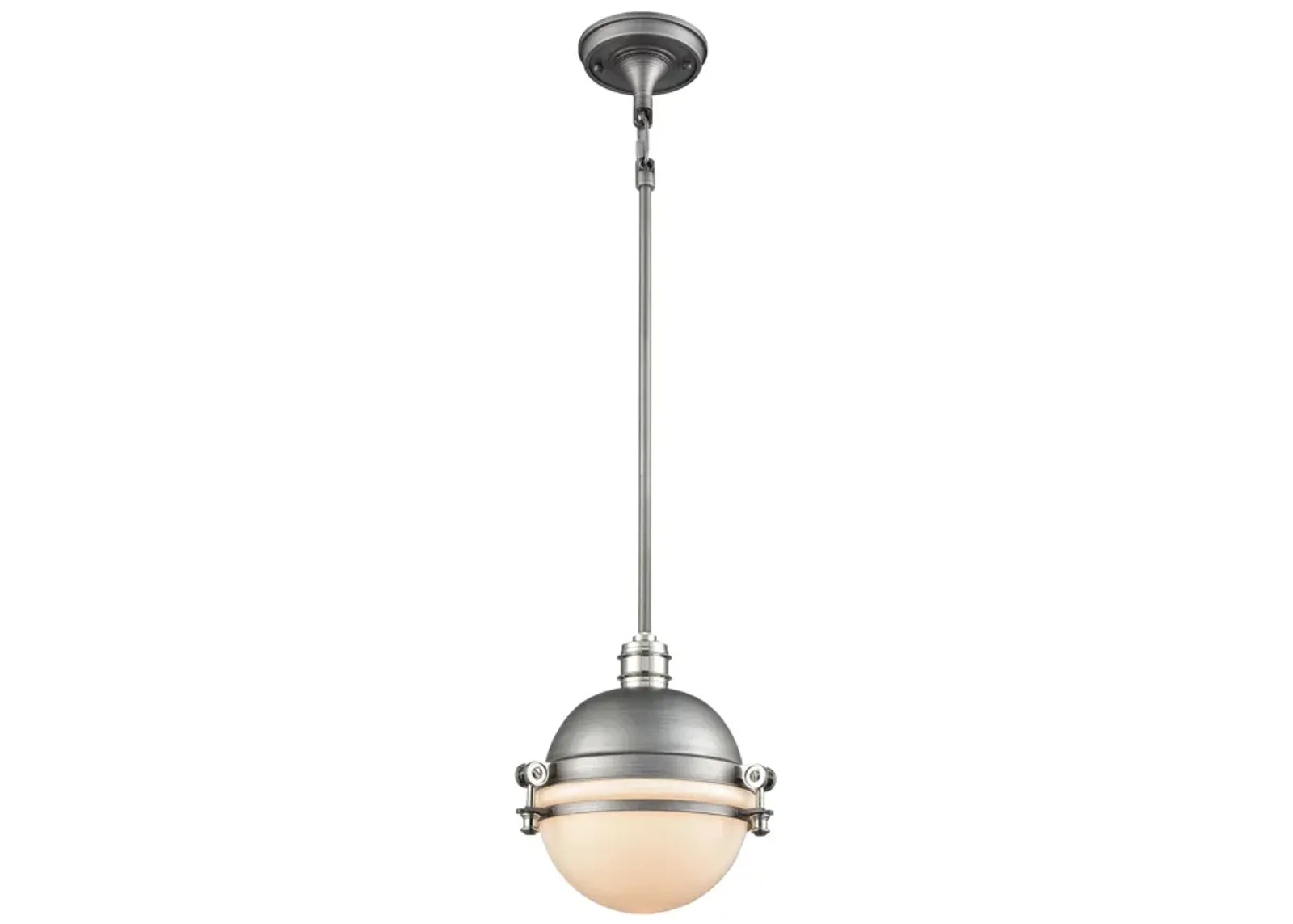 Riley 10" Wide 1-Light Mini Pendant - Weathered Zinc