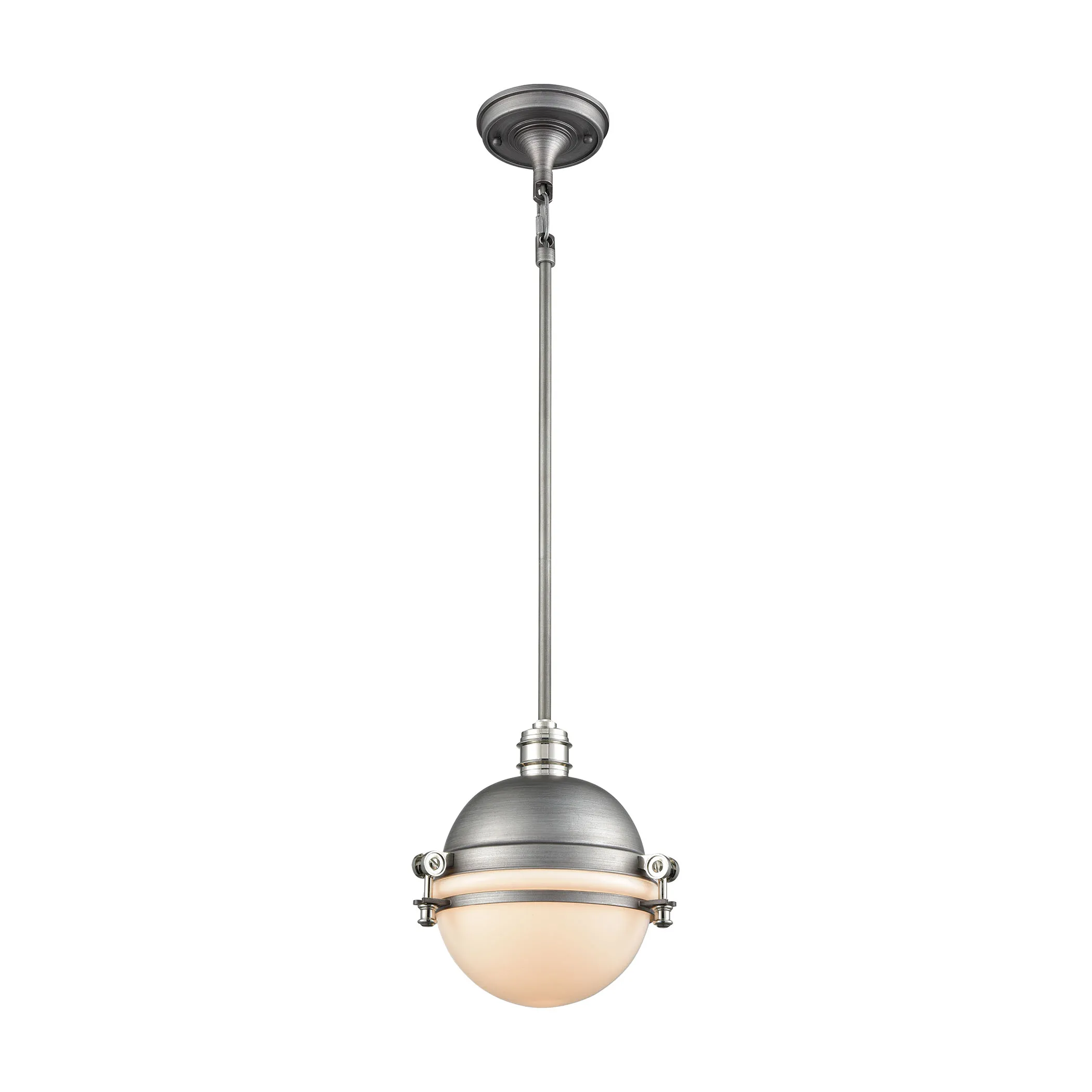 Riley 10" Wide 1-Light Mini Pendant - Weathered Zinc