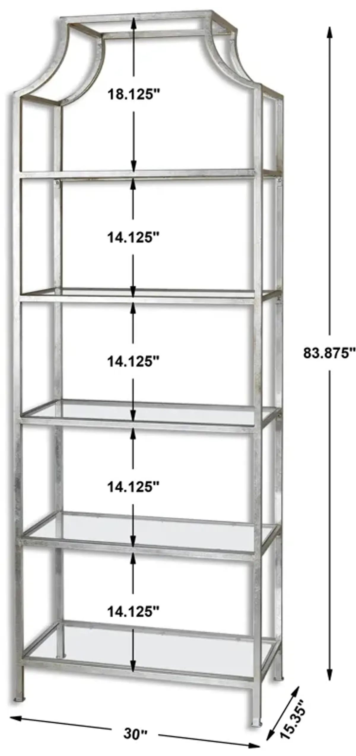 Aurelie Silver Etagere