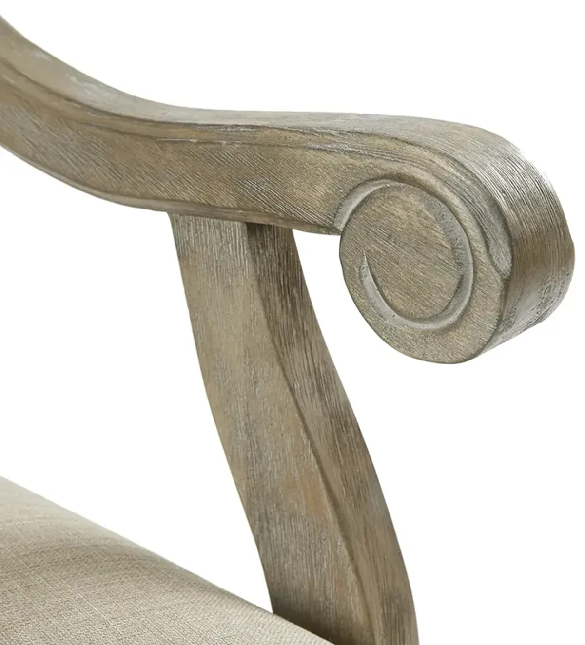 Madison Park Brentwood Beige Exposed Wood Arm Chair