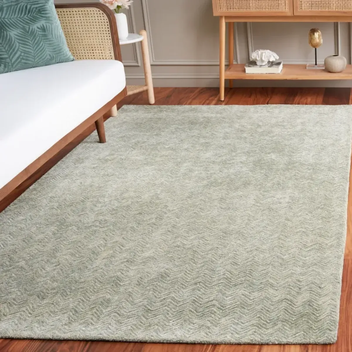 GLAMOUR 403 GREEN  8' x 10' Large Rectangle Rug