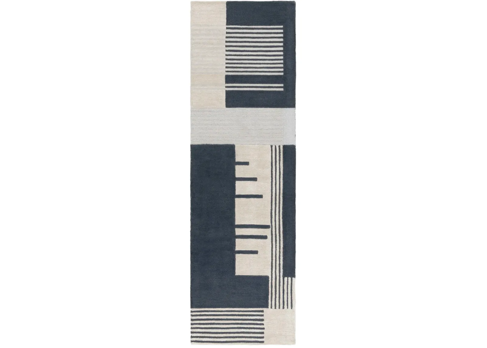 RODEO DRIVE 176 NAVY  2'-3' x 8' Runner Rug