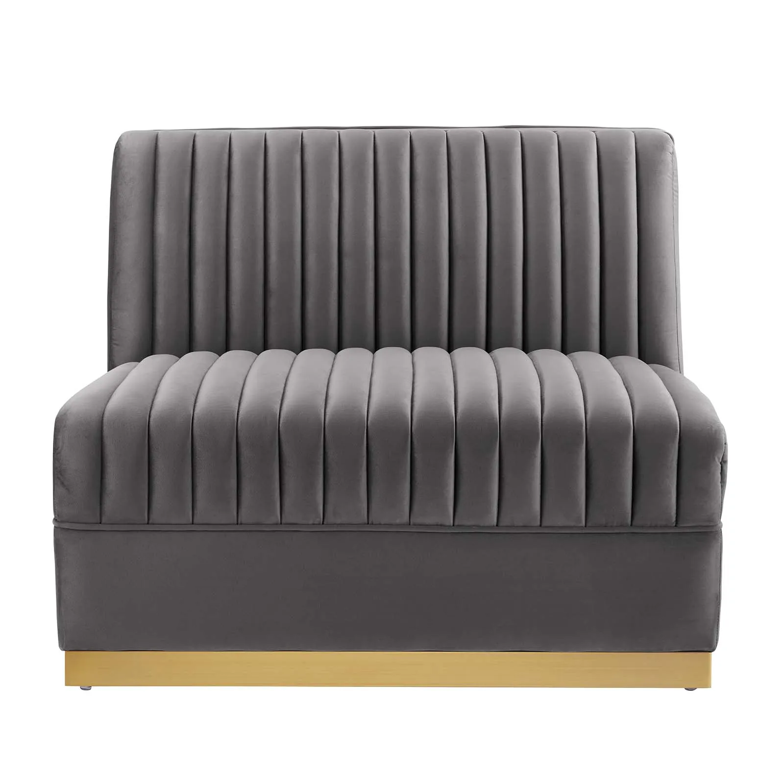 Sanguine Channel Tufted Performance Velvet Modular Sectional  Armless Chair