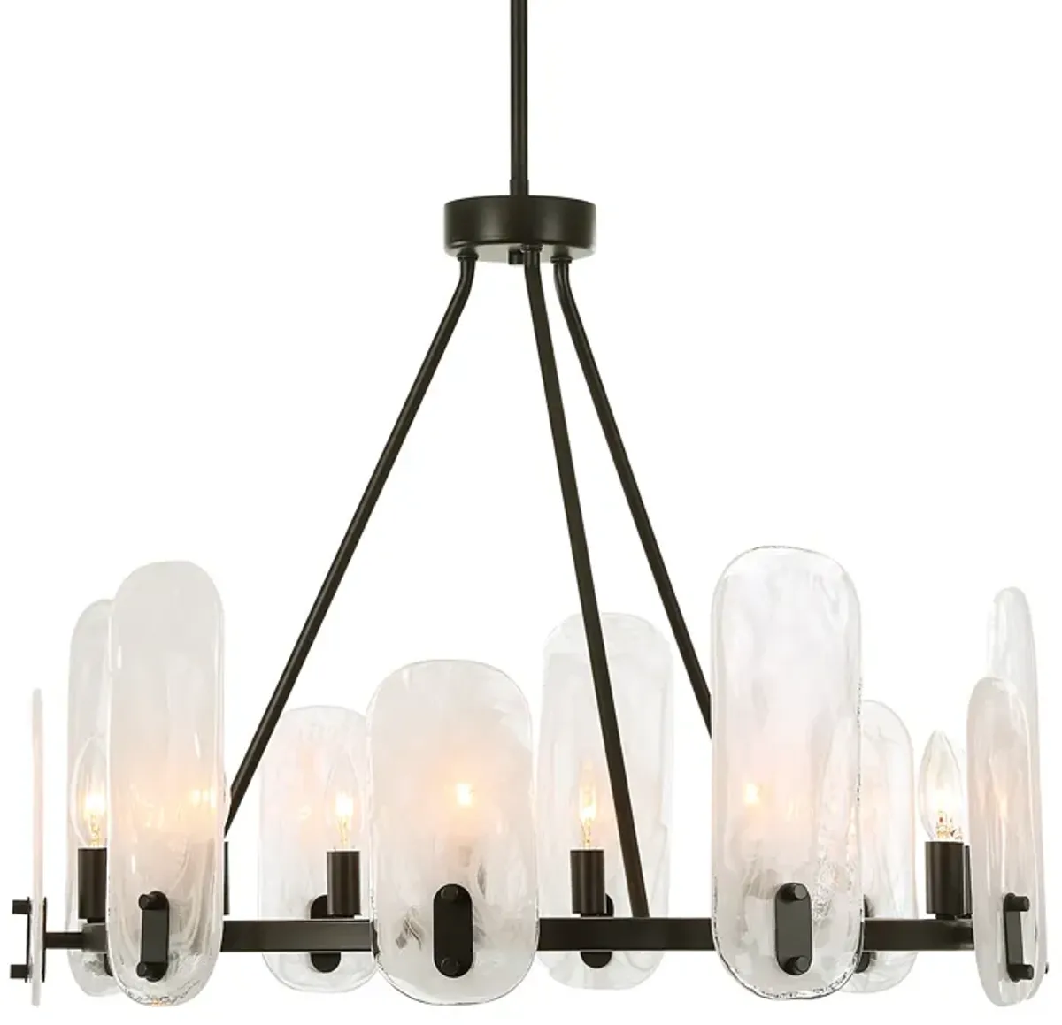 Ellipse 10 Light Dark Bronze Chandelier