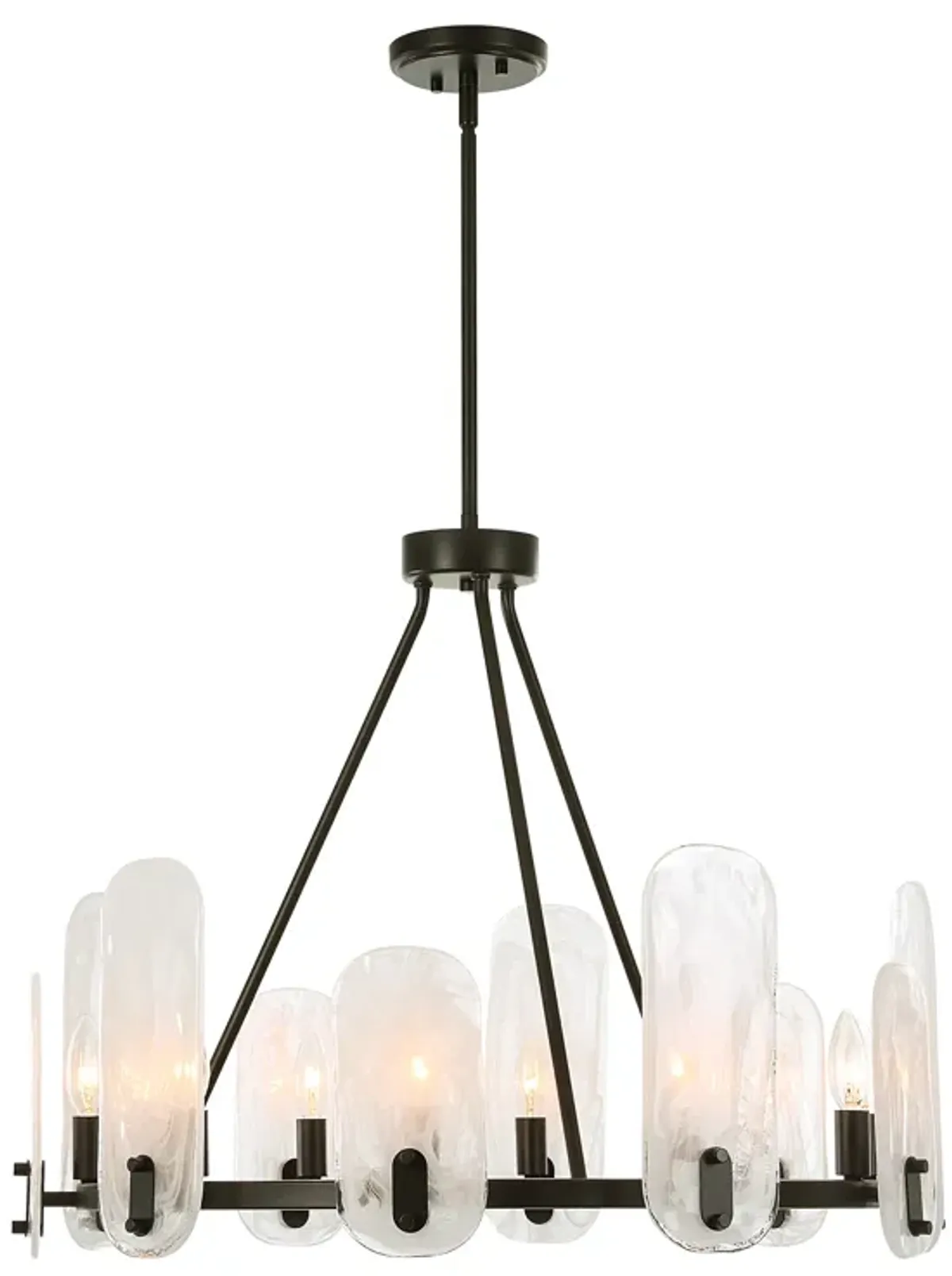 Ellipse 10 Light Dark Bronze Chandelier