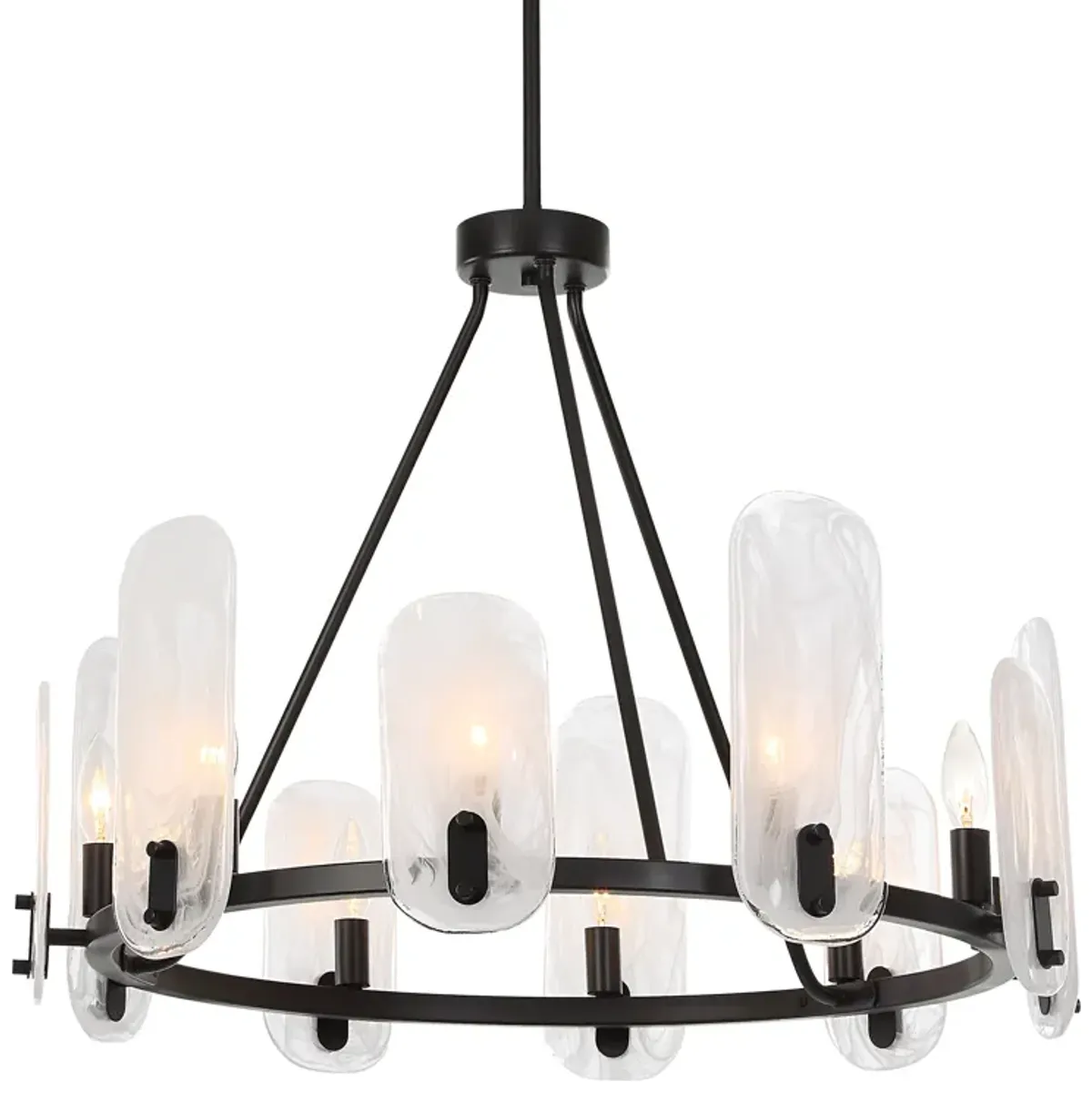 Ellipse 10 Light Dark Bronze Chandelier