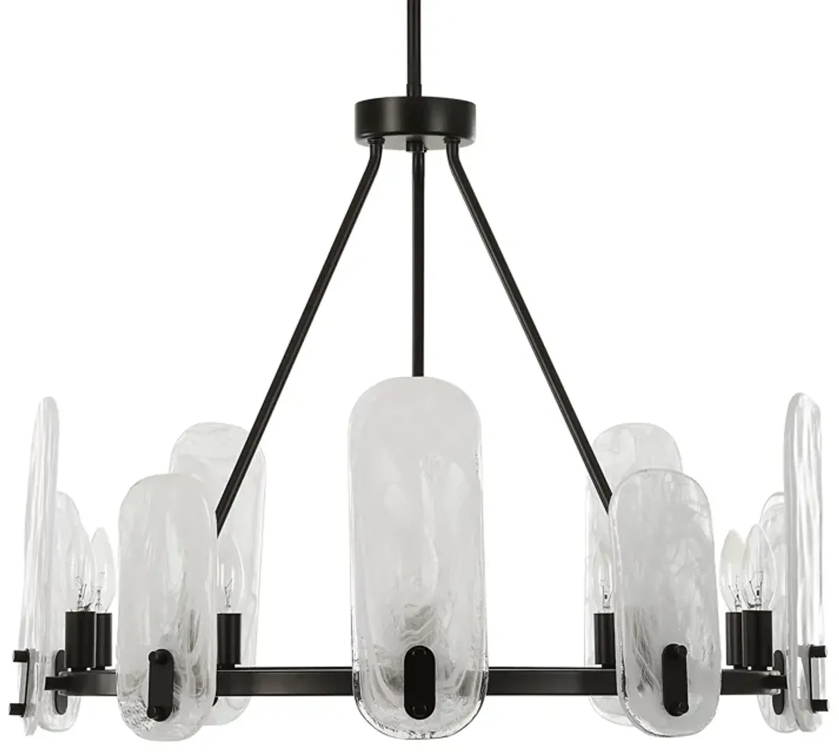 Ellipse 10 Light Dark Bronze Chandelier