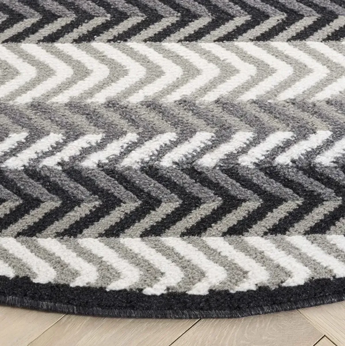 PYRAMID 247 GREY  6'-7' x 6'-7' Round Round Rug