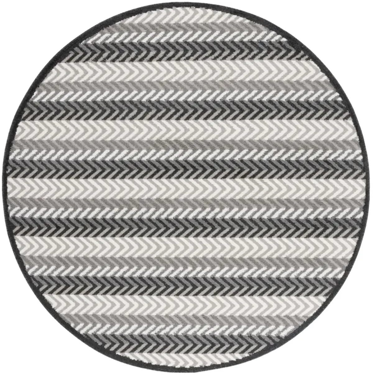 PYRAMID 247 GREY  6'-7' x 6'-7' Round Round Rug