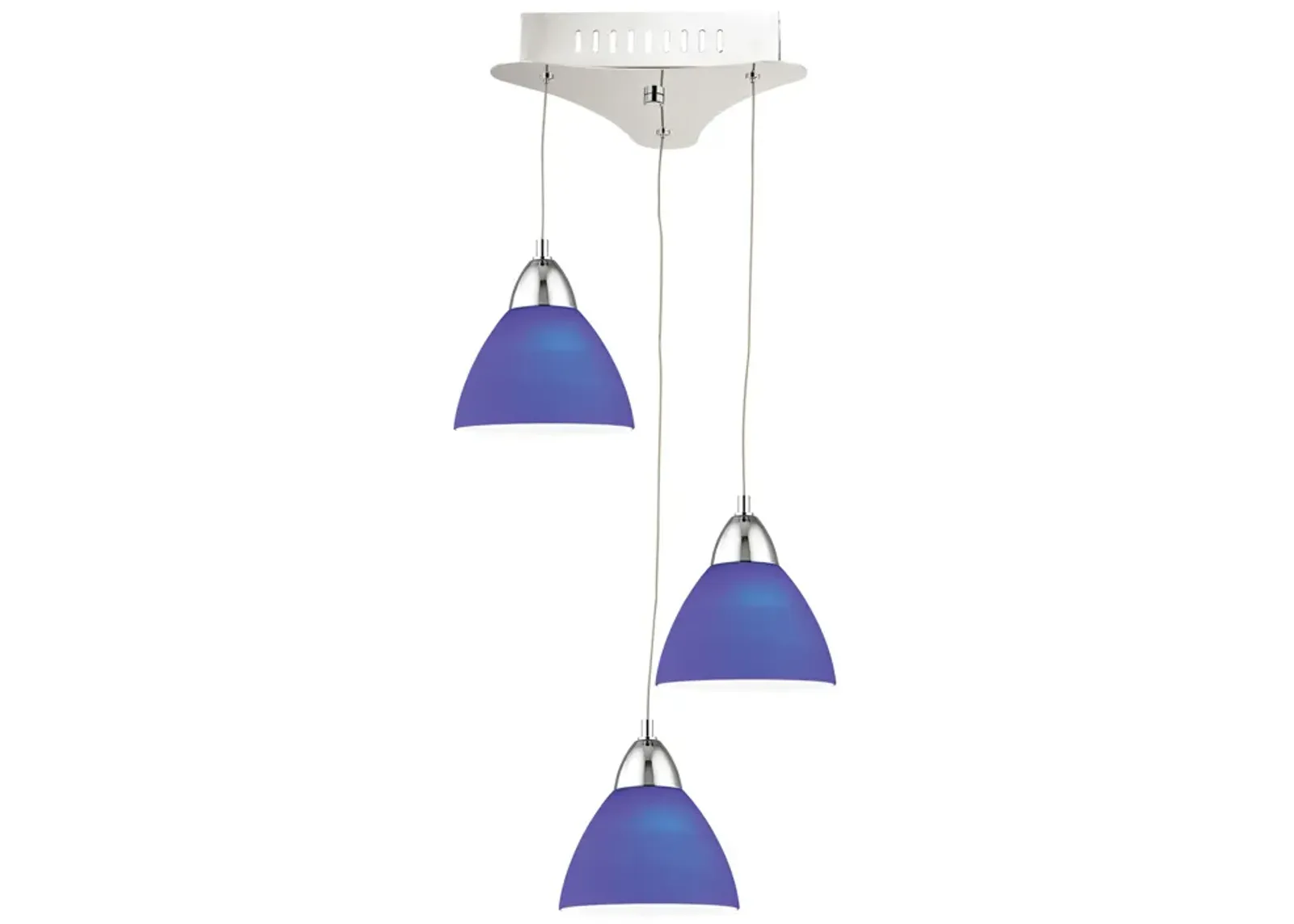 Piatto 11" Wide 3-Light Mini Pendant - Chrome