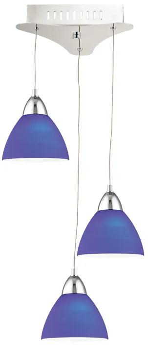 Piatto 11" Wide 3-Light Mini Pendant - Chrome