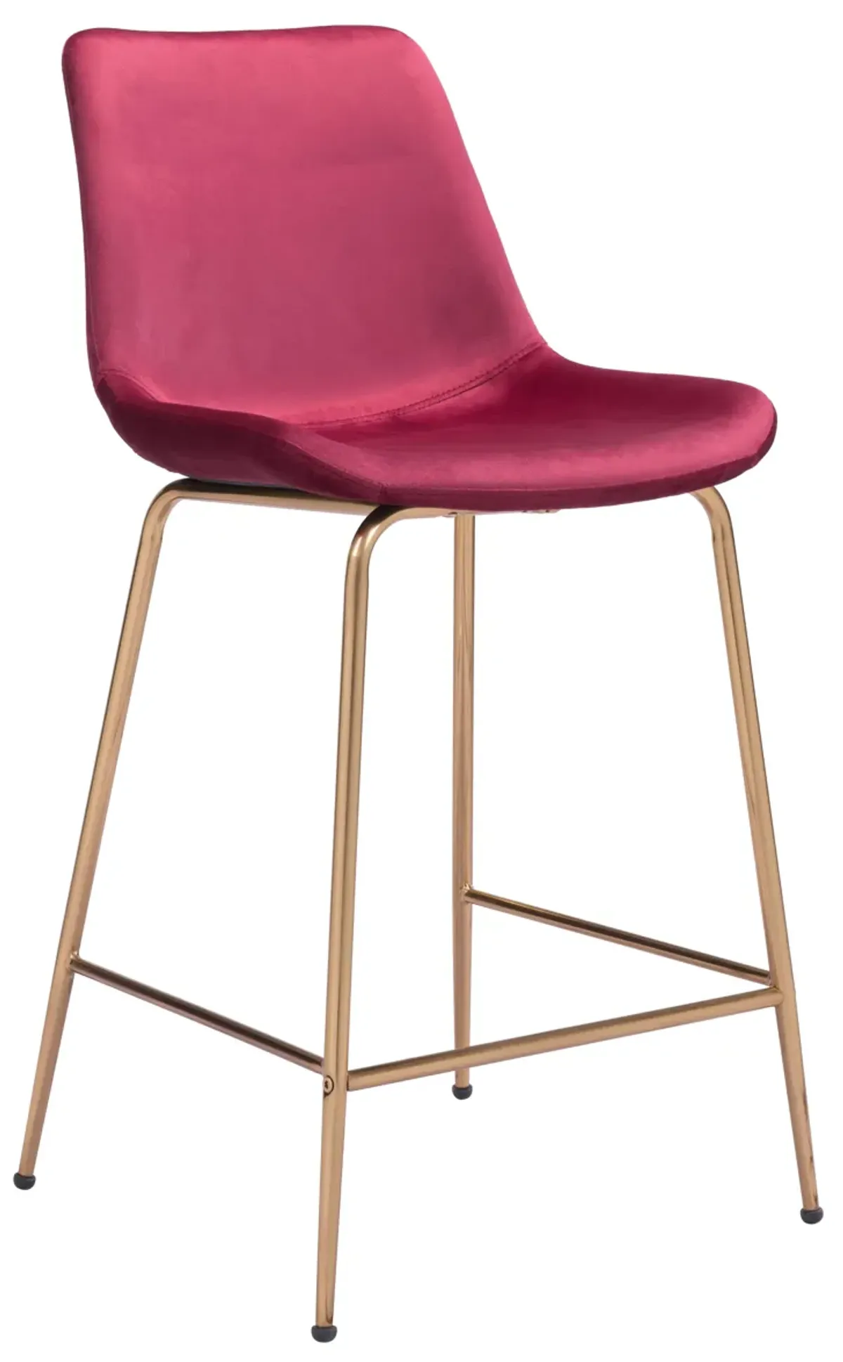 Tony Counter Stool Red & Gold