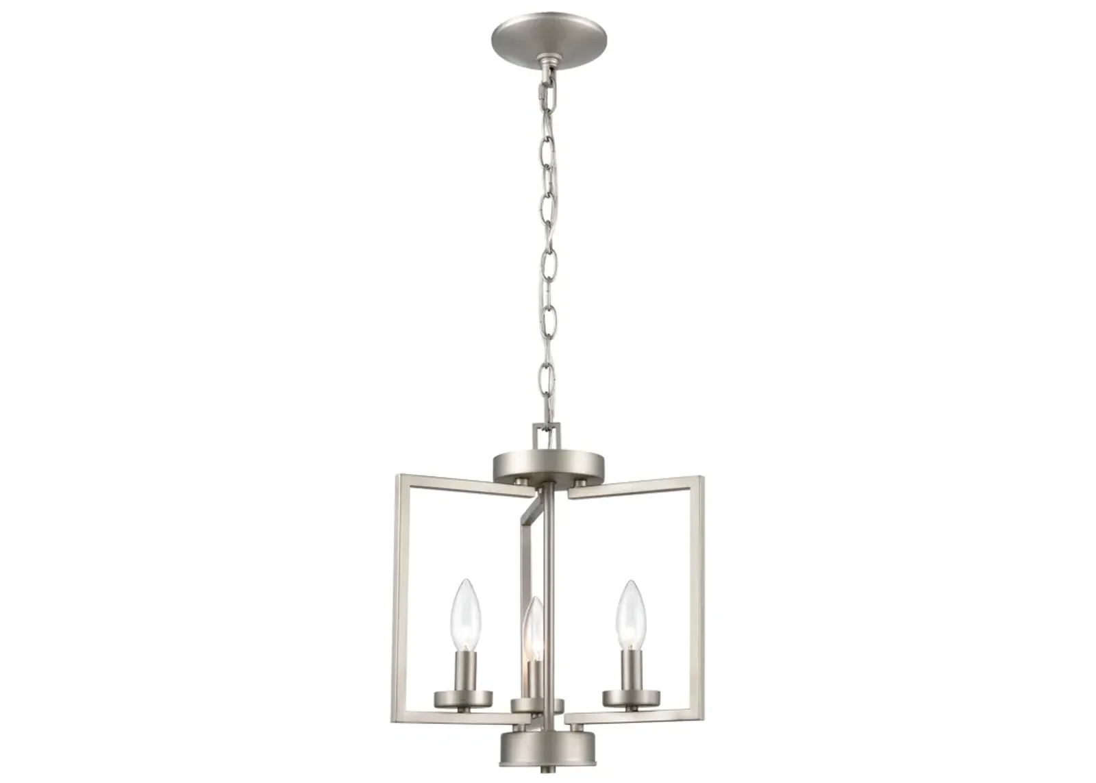 West End 14.5" Wide 3-Light Semi Flush Mount - Brushed Nickel