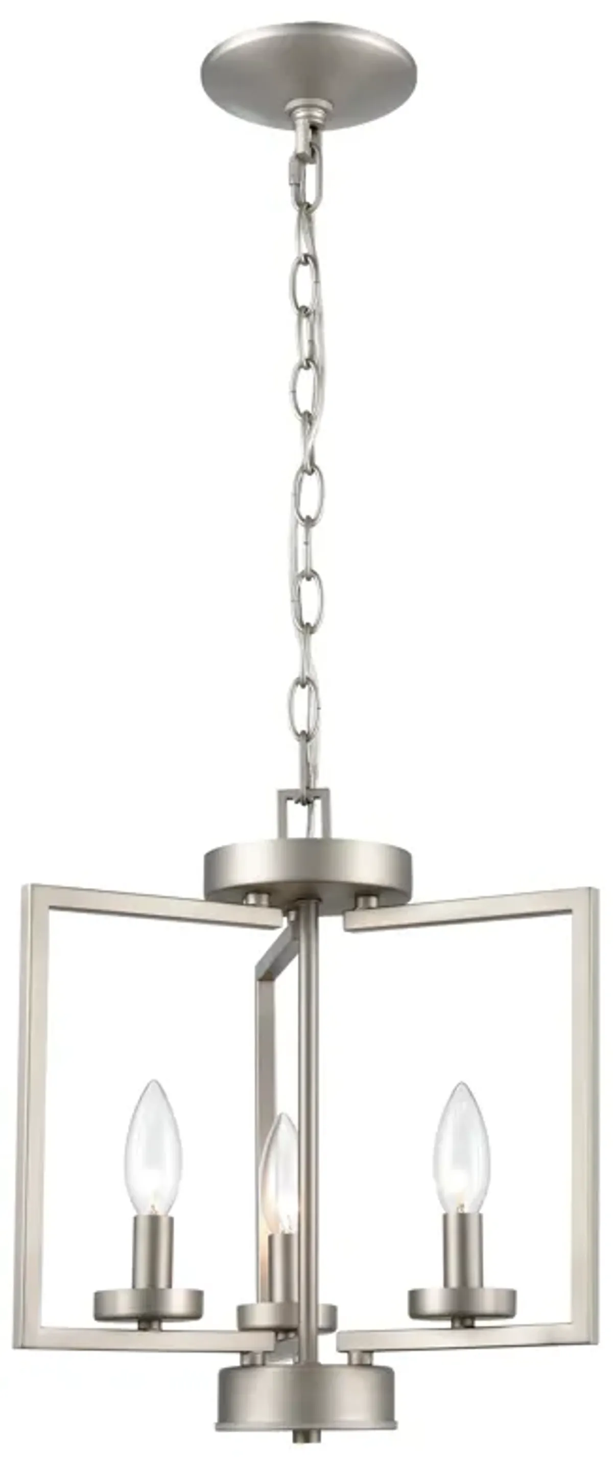 West End 14.5" Wide 3-Light Semi Flush Mount - Brushed Nickel