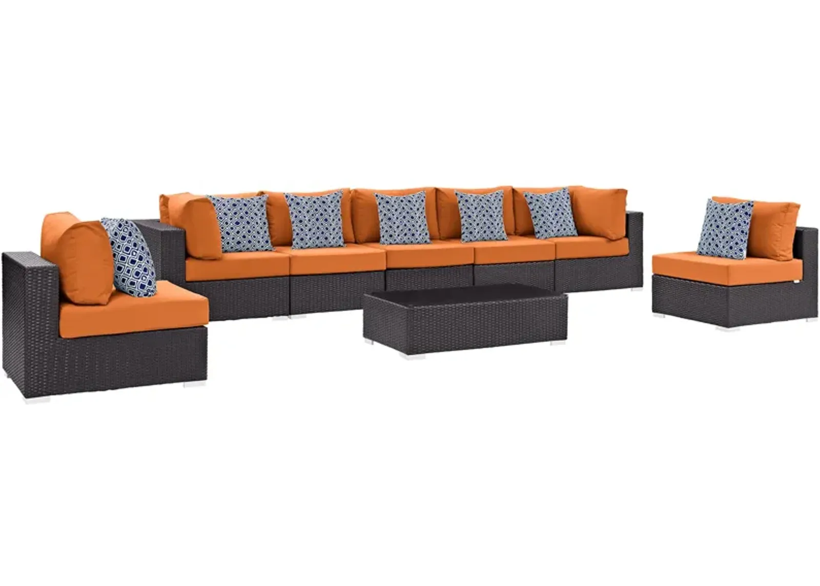 Convene 8 Piece Outdoor Patio Sectional Set