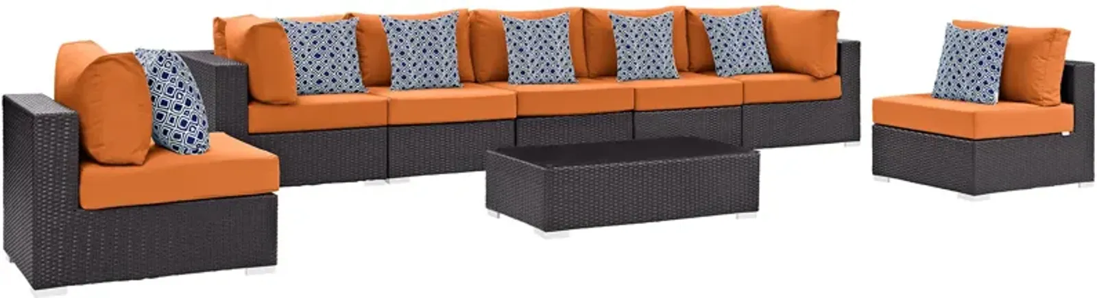 Convene 8 Piece Outdoor Patio Sectional Set