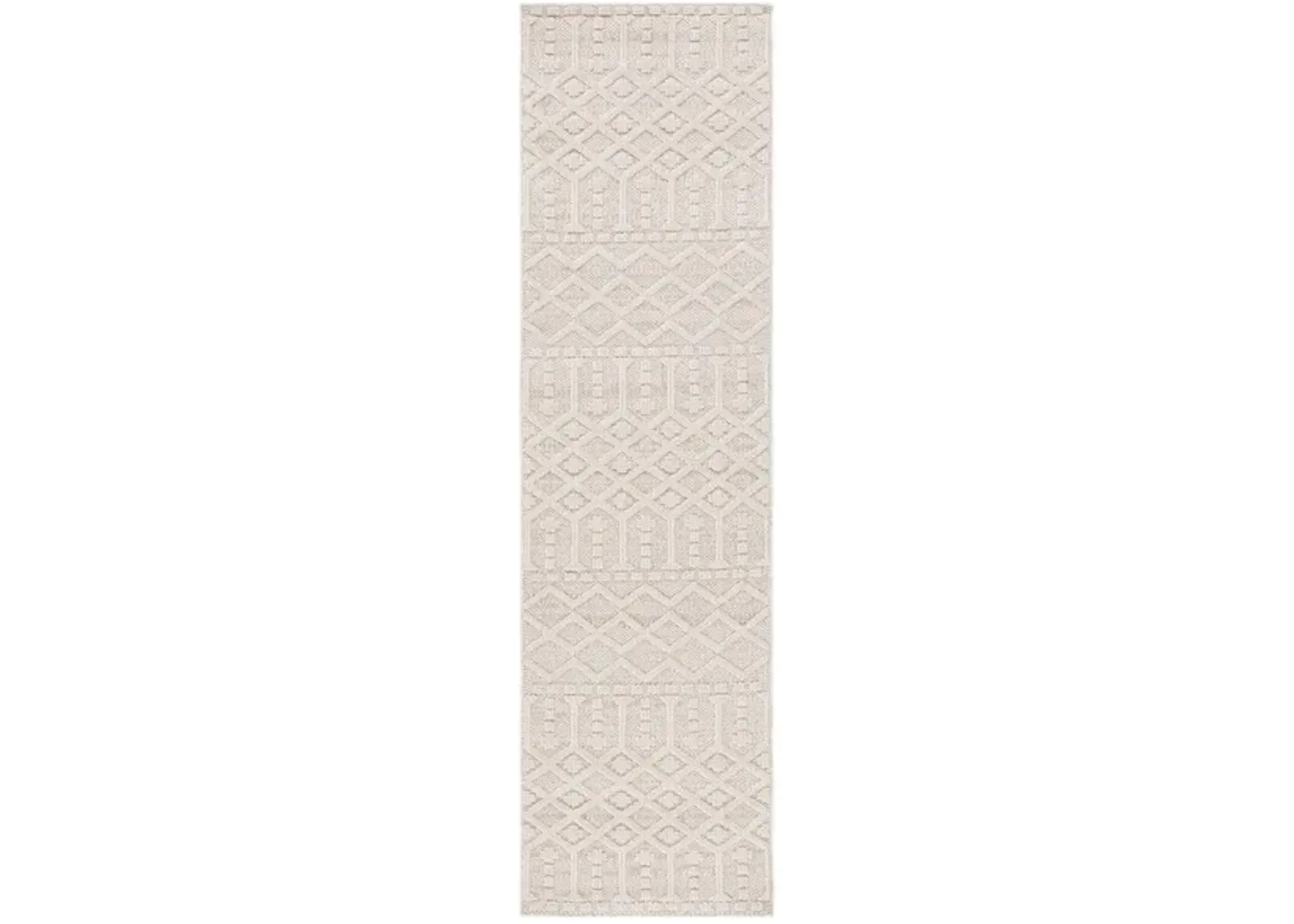 GLOBAL 402 Beige 2'-2' X 8' Runner Rug