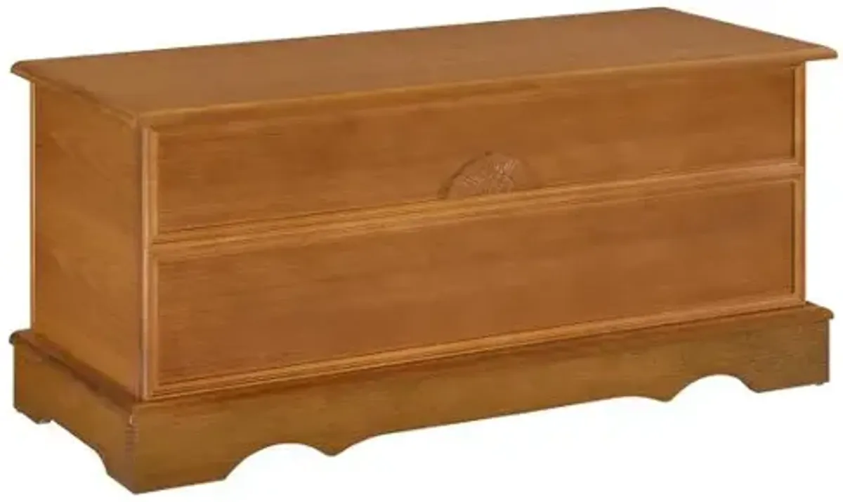 Paula Rectangular Cedar Chest Honey