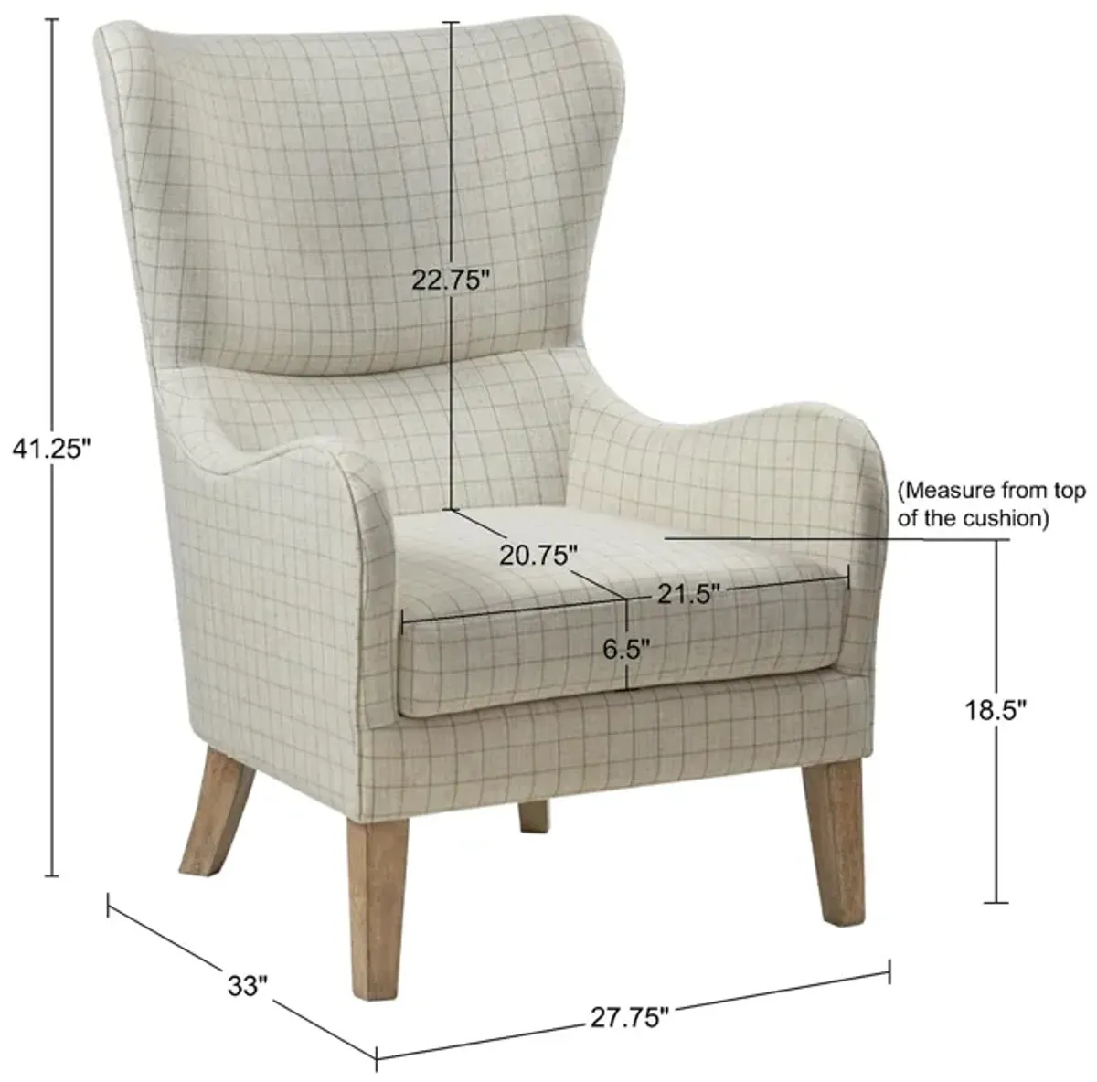 Arianna Swoop Wing Chair