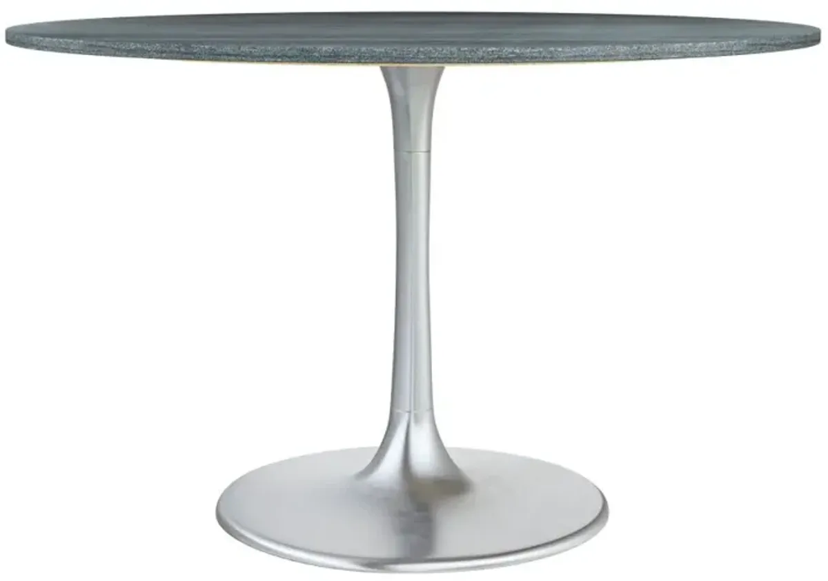 Metropolis Dining Table Gray & Silver