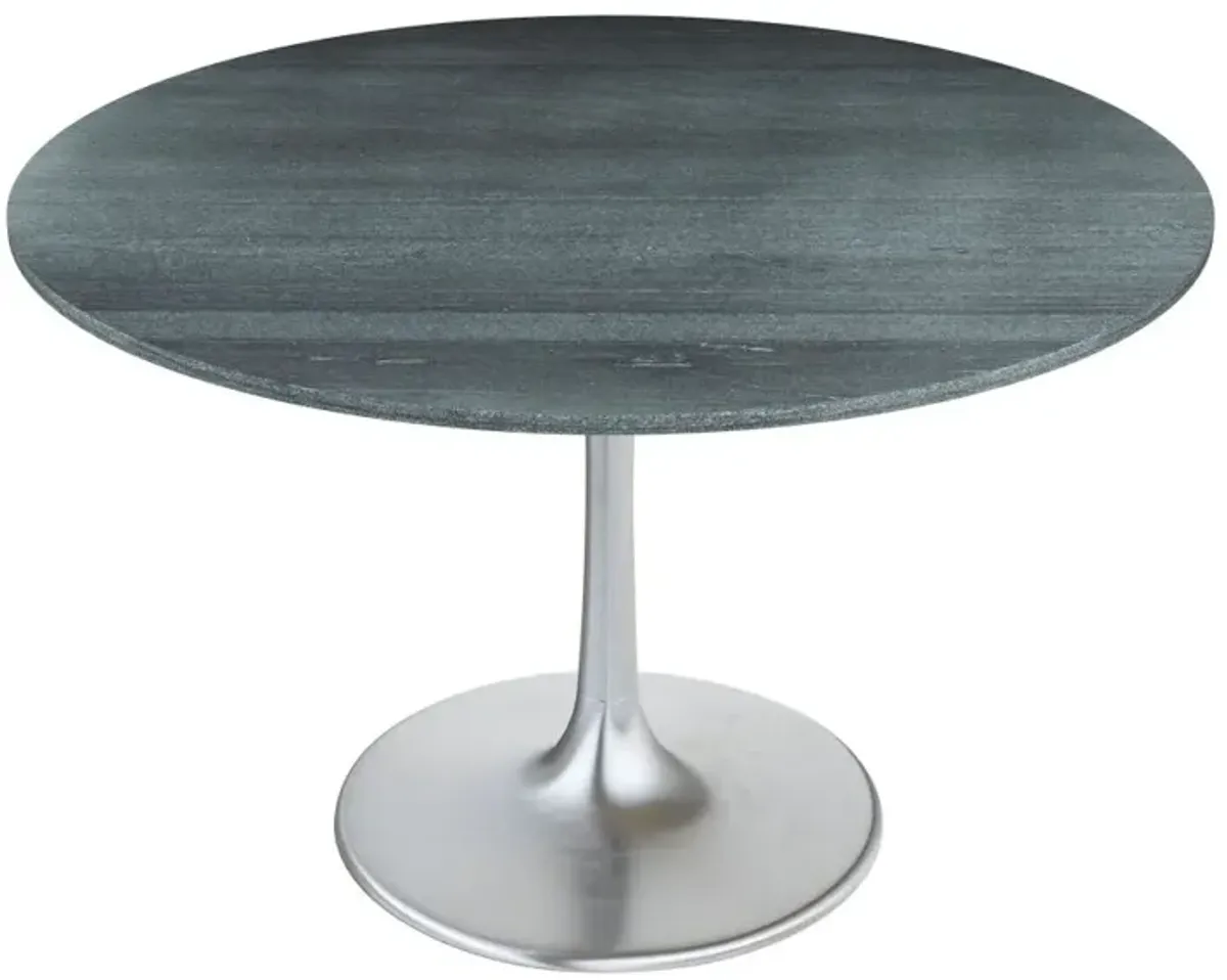 Metropolis Dining Table Gray & Silver