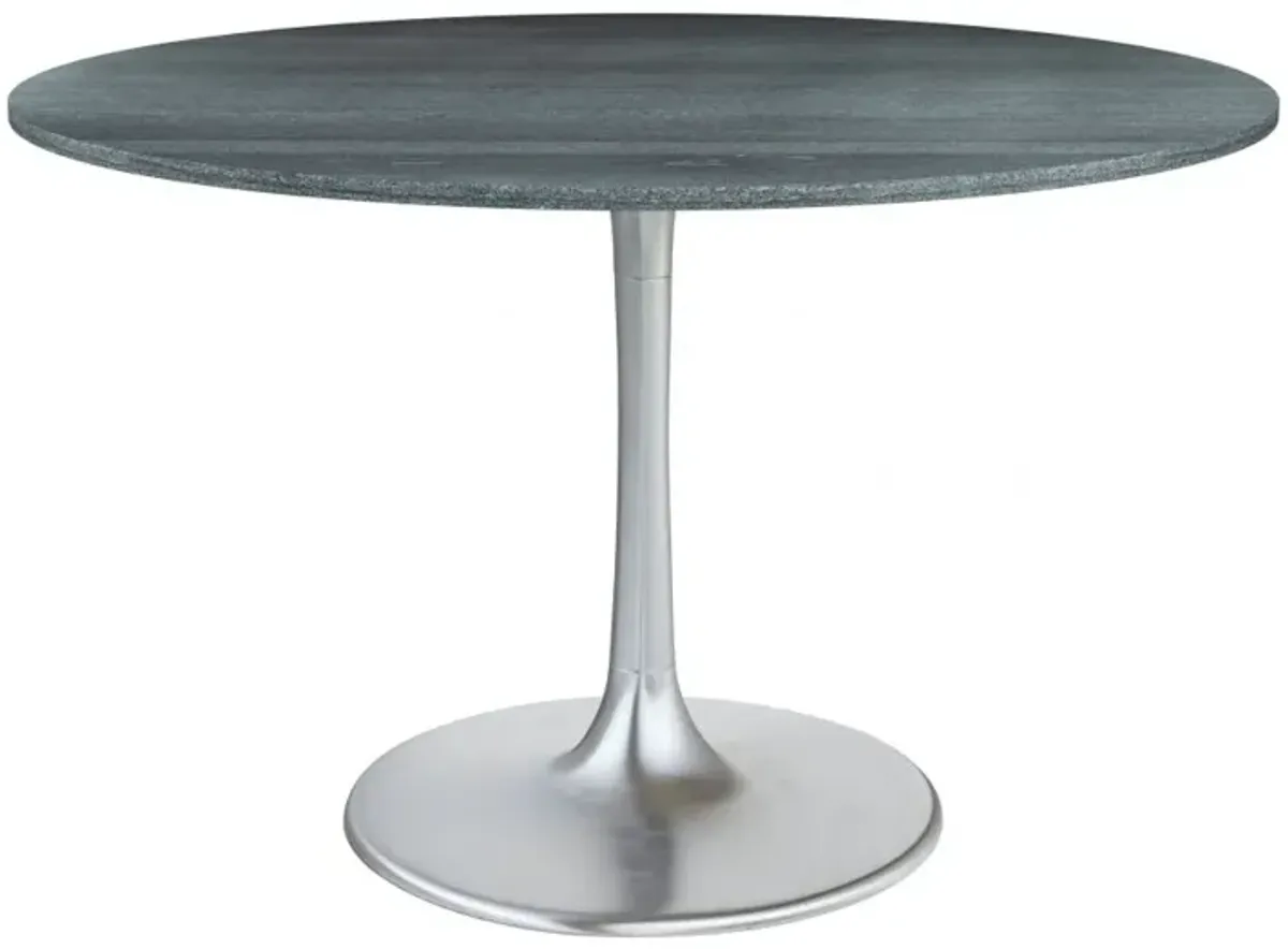 Metropolis Dining Table Gray & Silver