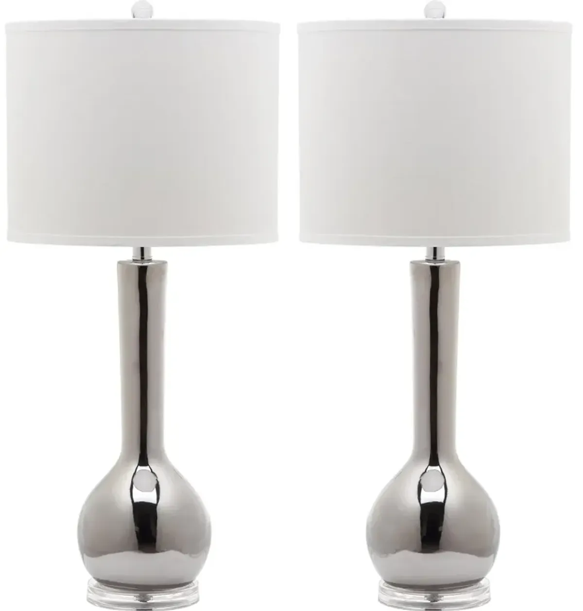 Mae 30.5-Inch H Long Neck Ceramic Table Lamp - Set of 2