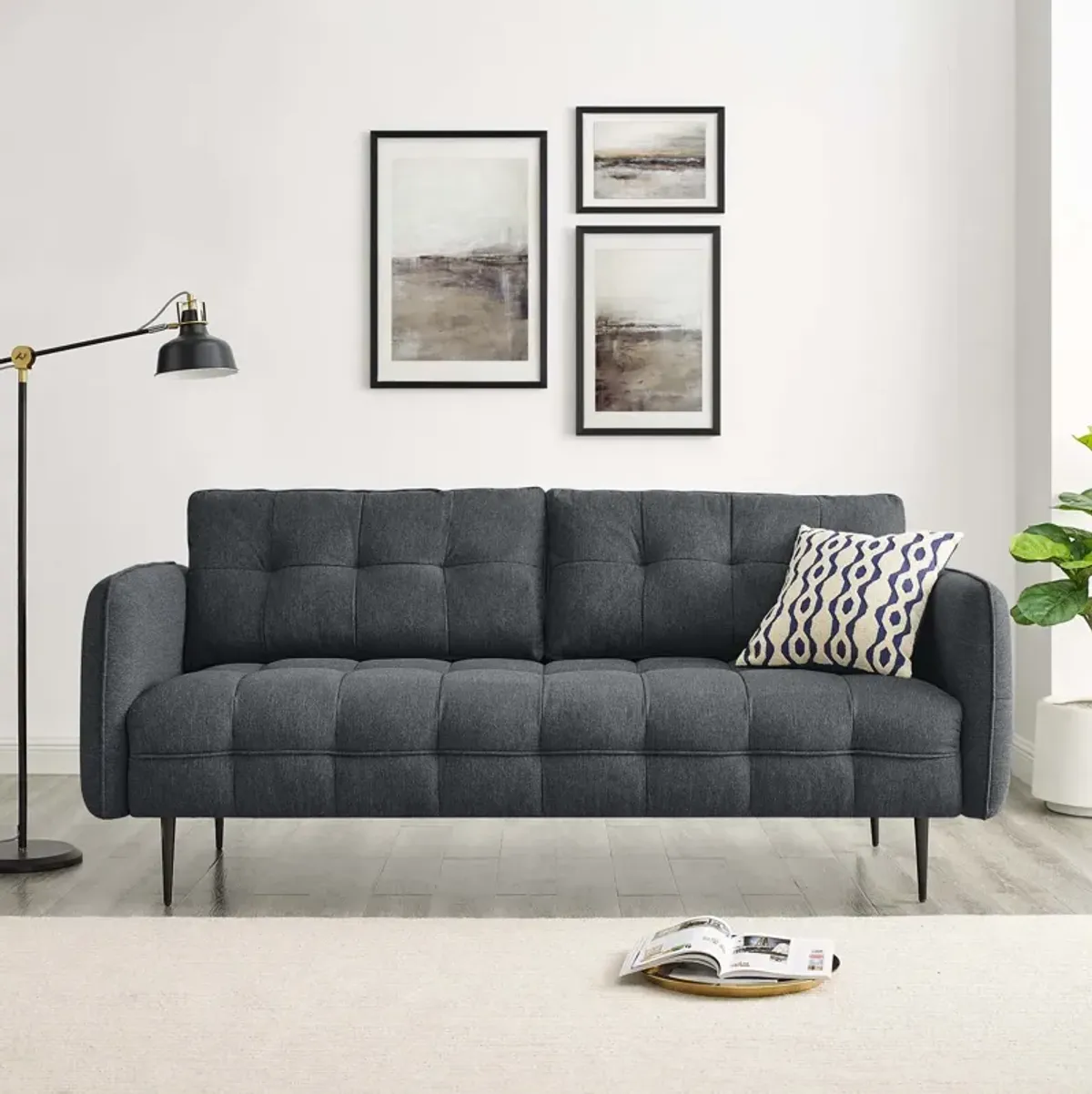 Cameron Tufted Fabric Sofa