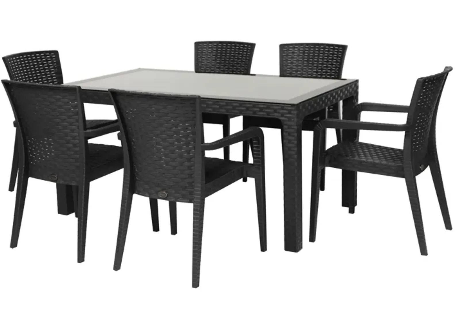 Alberta 7-Piece Dining Set-Anthracite