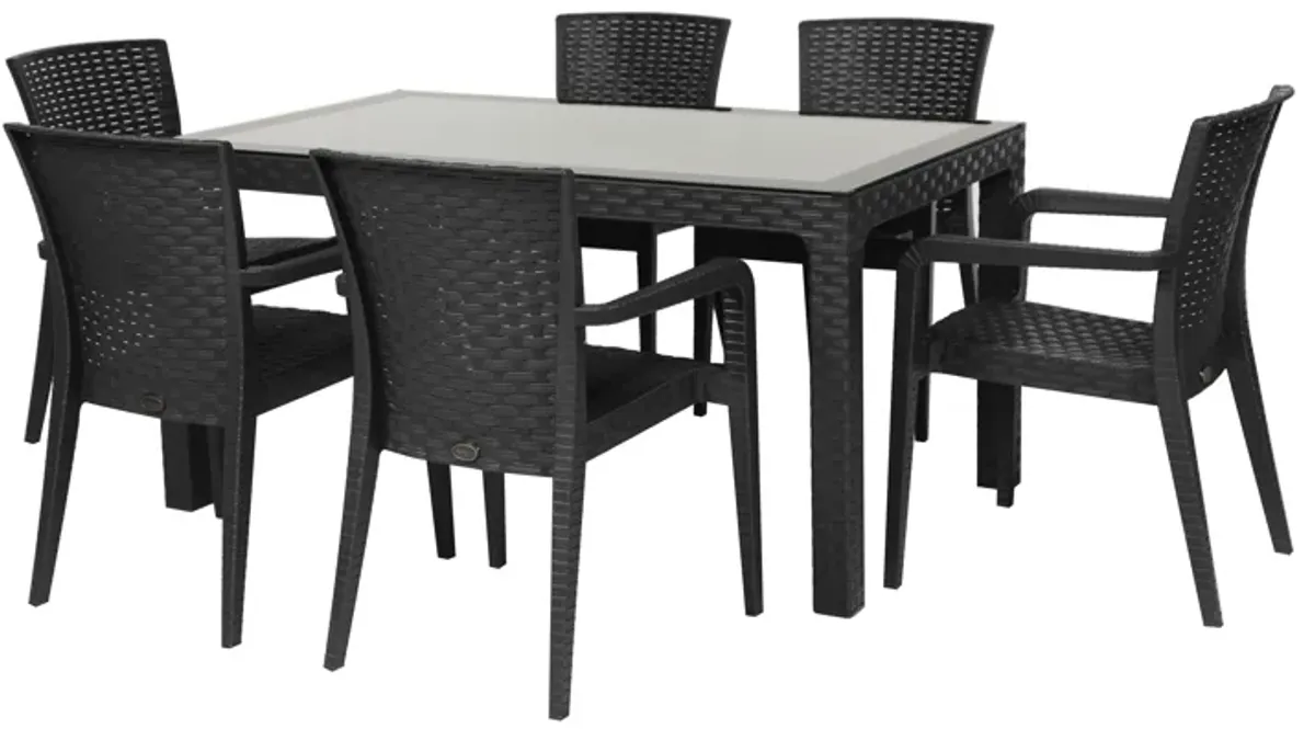 Alberta 7-Piece Dining Set-Anthracite