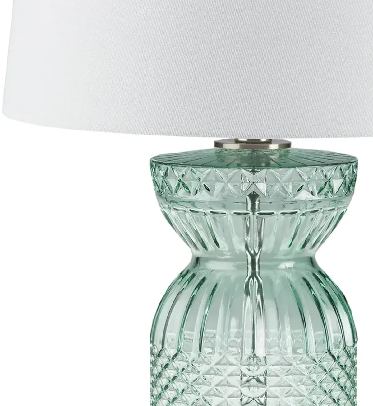 Luxuria Textured Glass and Acrylic Base Table Lamp