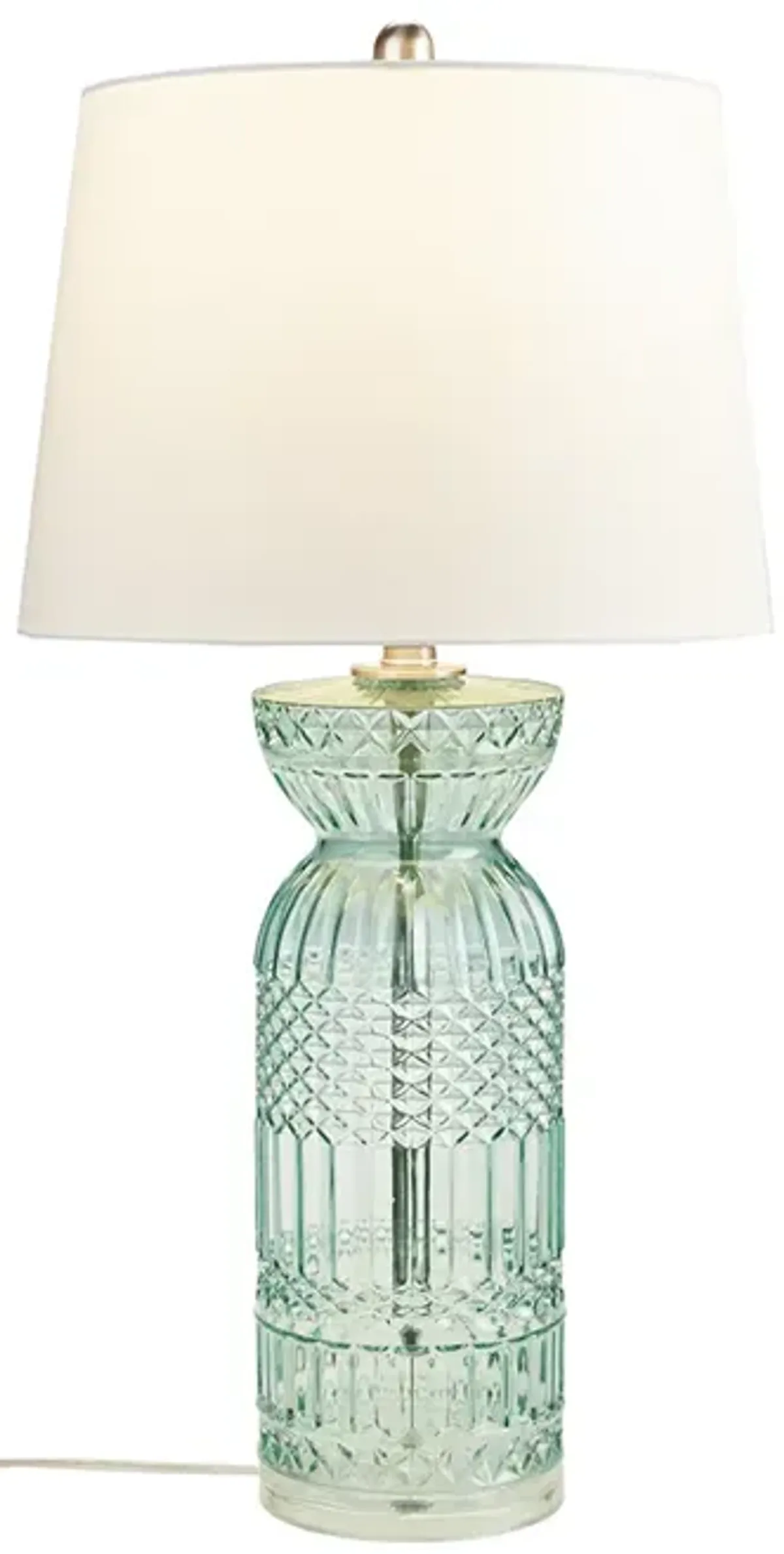 Luxuria Textured Glass and Acrylic Base Table Lamp