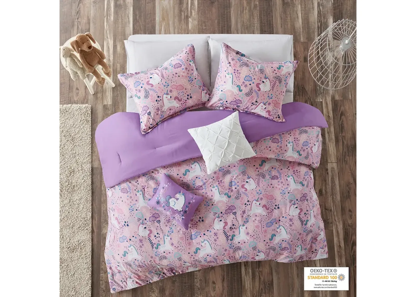 Urban Habitat Kids Lola Pink Unicorn Cotton Comforter Set