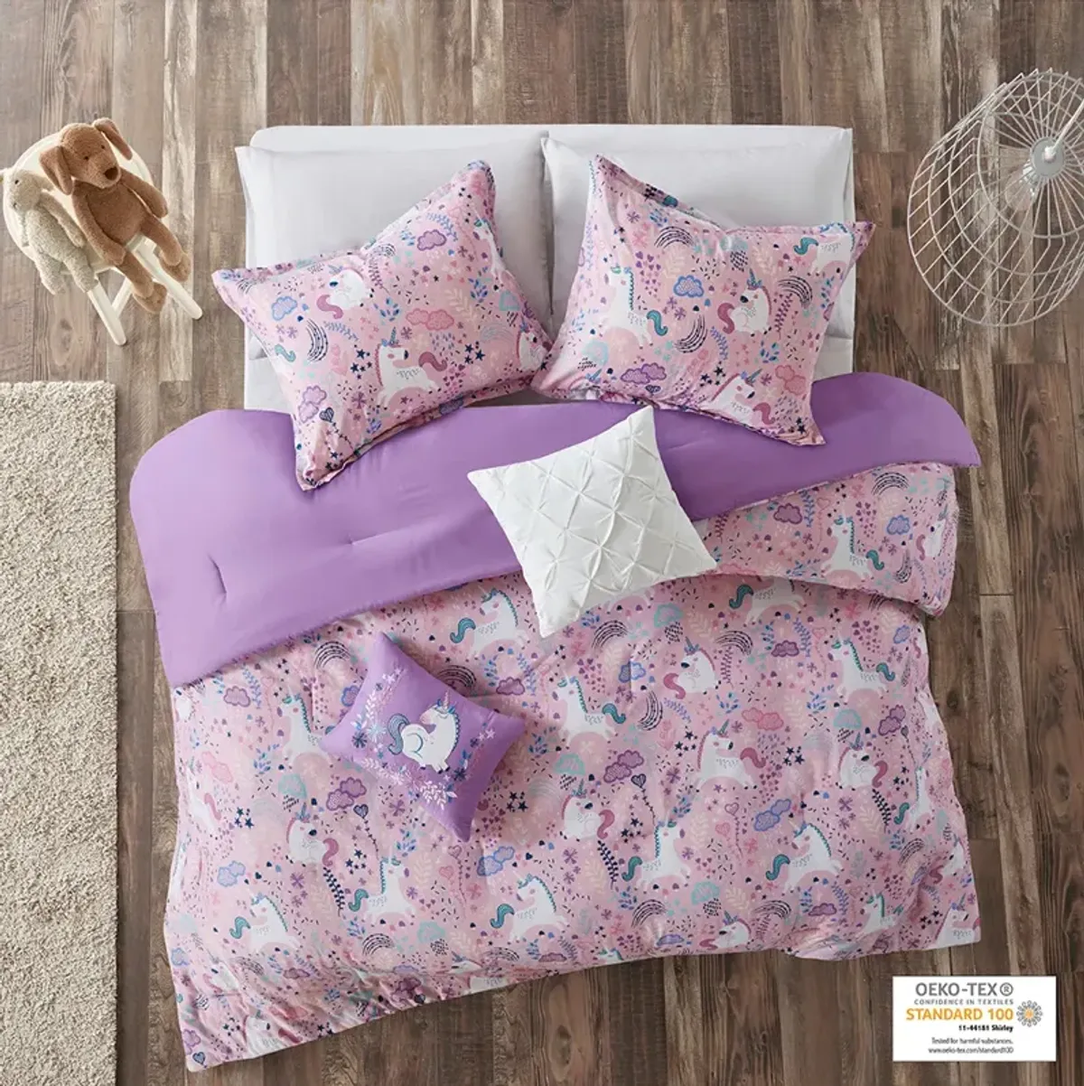 Urban Habitat Kids Lola Pink Unicorn Cotton Comforter Set