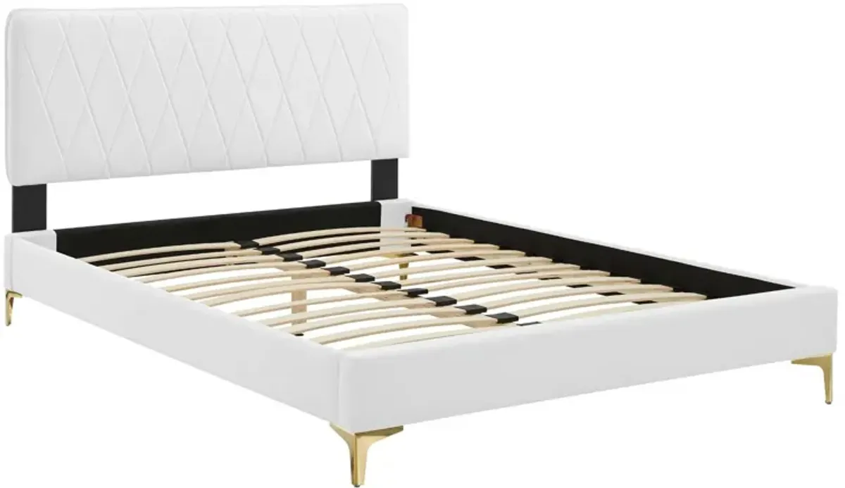 Phillipa Performance Velvet King Platform Bed