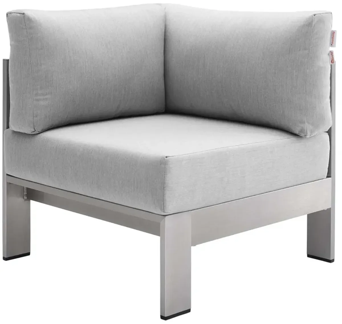 Shore Sunbrella® Fabric Aluminum Outdoor Patio Corner Sofa