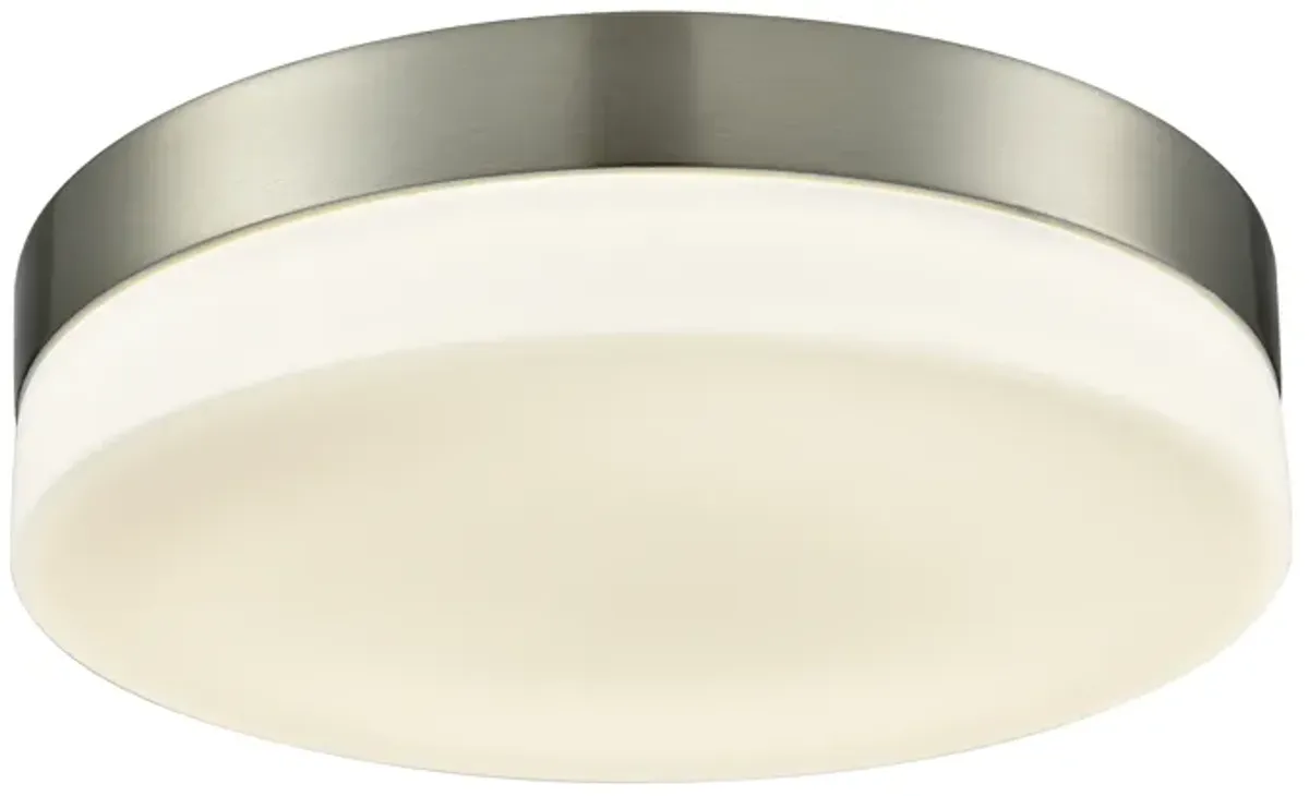 Holmby 11" Wide 1-Light Flush Mount - Satin Nickel