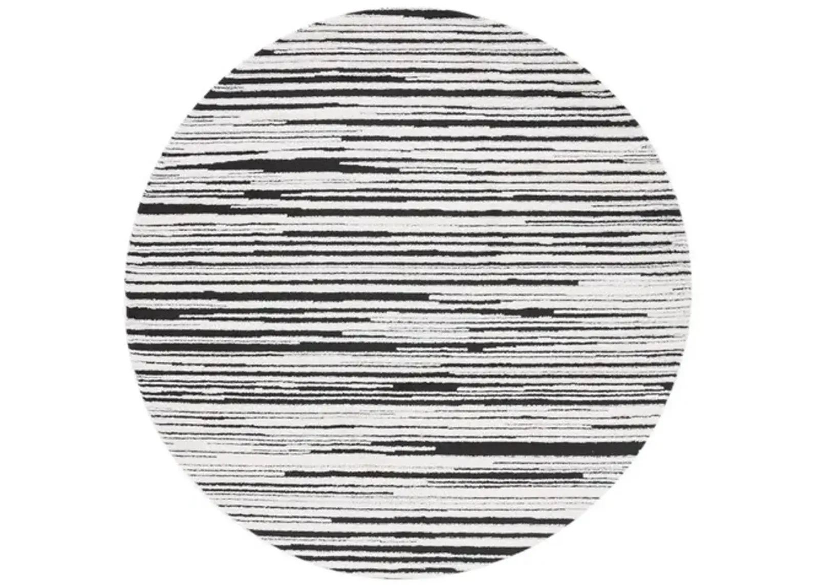 MELODY 116 Black 6'-7' X 6'-7' Round Round Rug