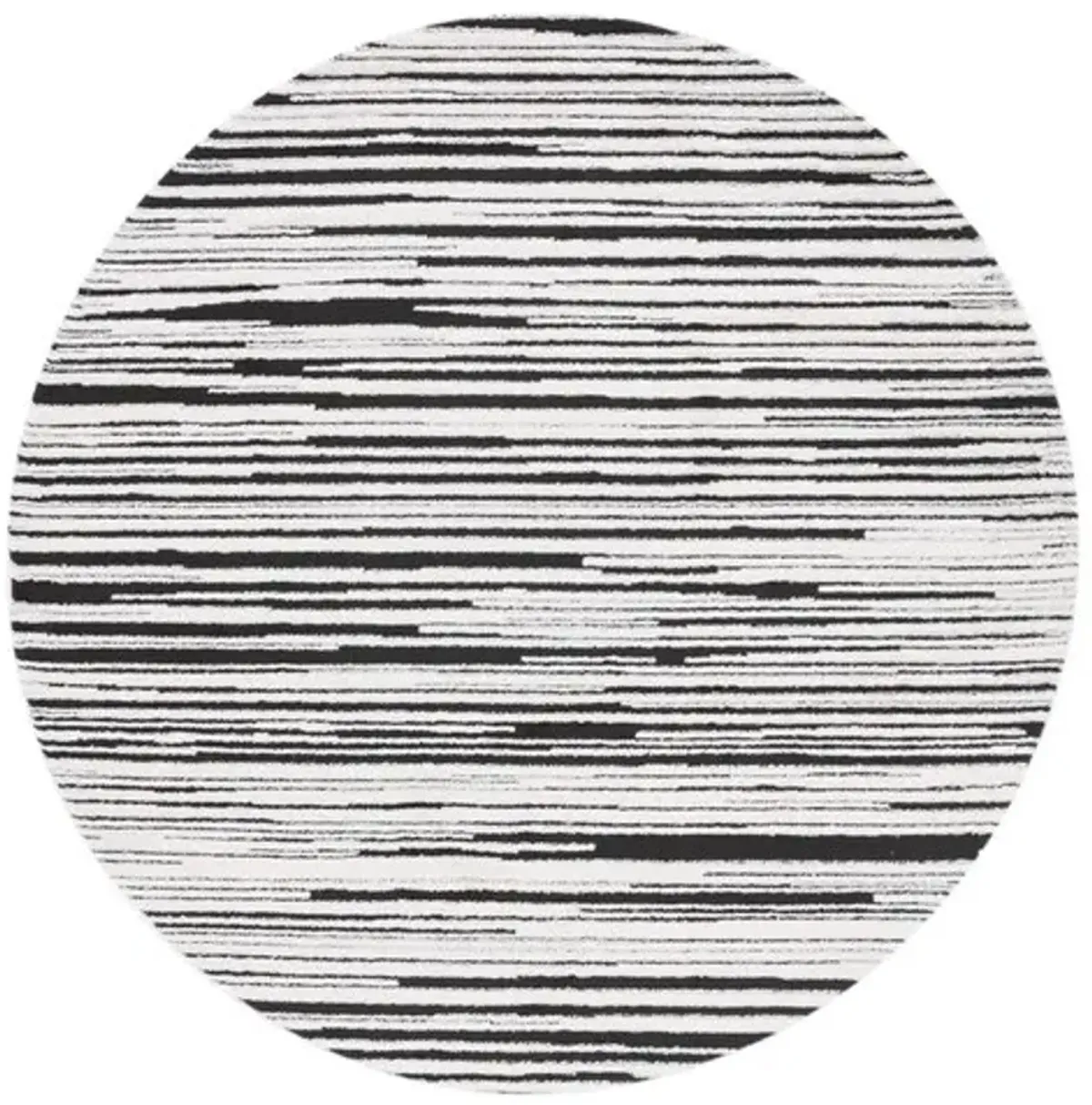 MELODY 116 Black 6'-7' X 6'-7' Round Round Rug