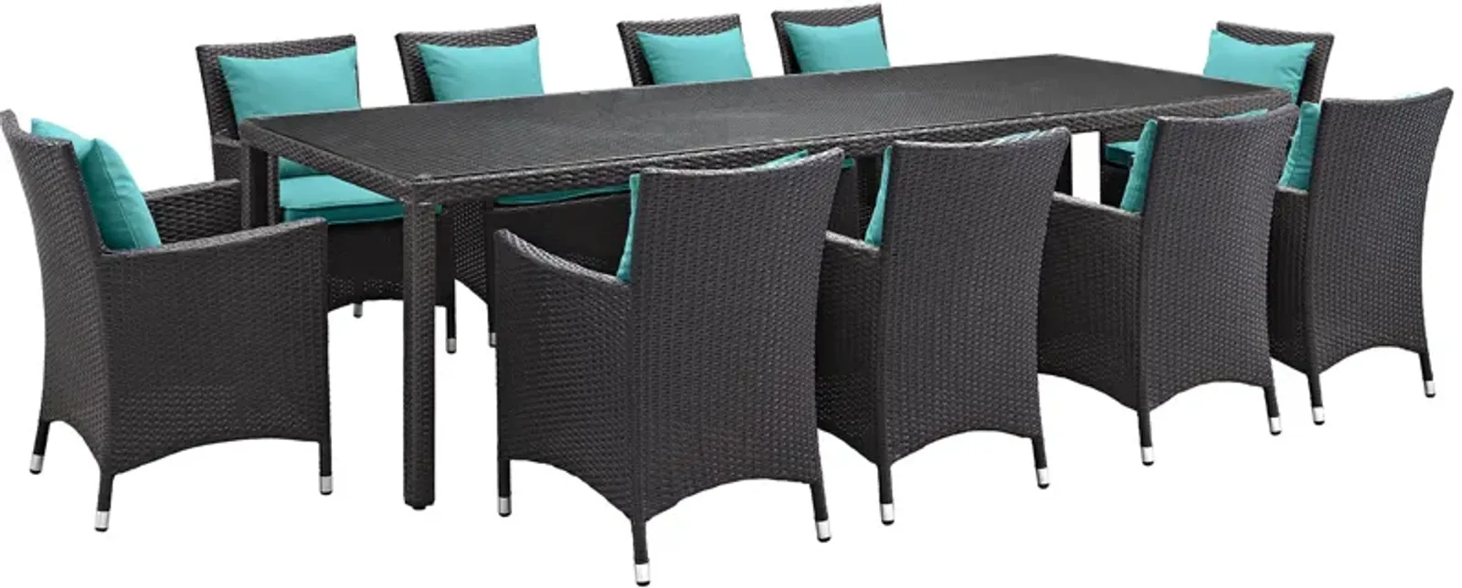 Convene 11 Piece Outdoor Patio Dining Set