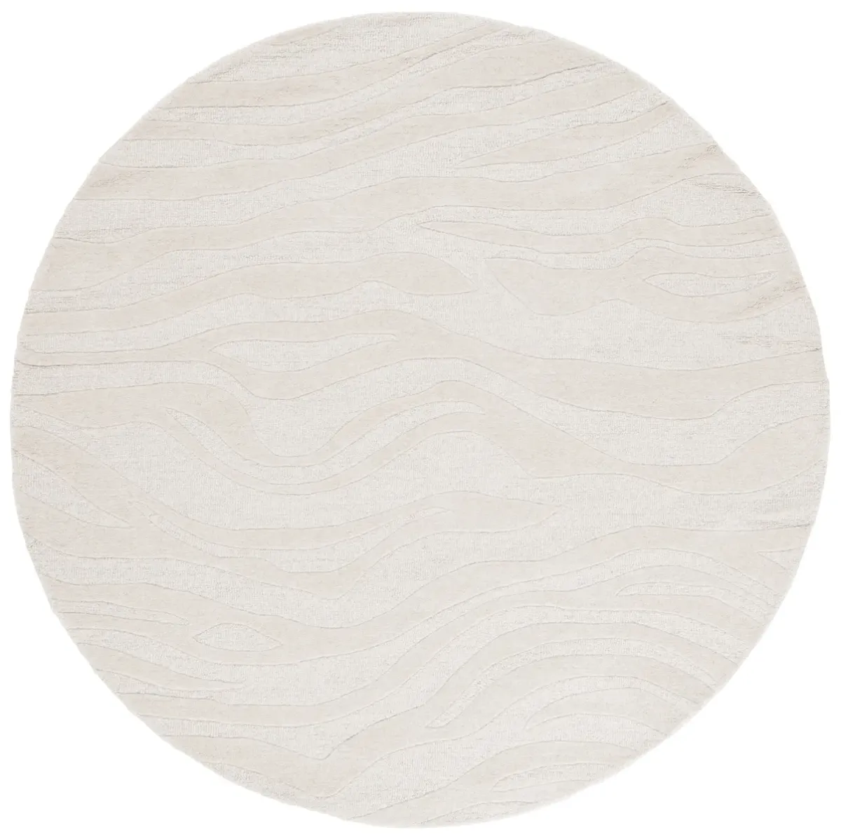 RODEO DRIVE 175 IVORY 6' x 6' Round Round Rug