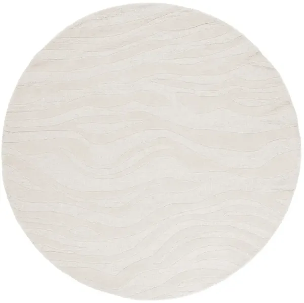 RODEO DRIVE 175 IVORY 6' x 6' Round Round Rug