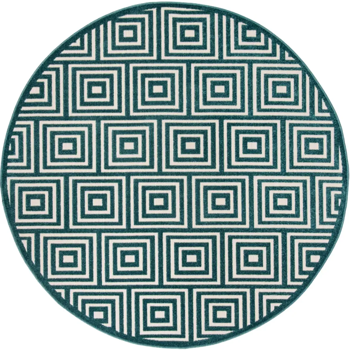 Cottage COT941S Cream / Turquoise Rug 