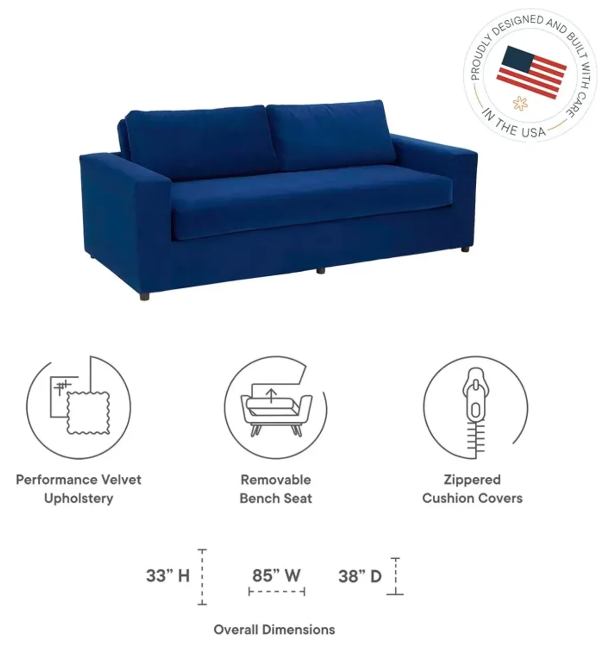 Avendale Velvet Sofa