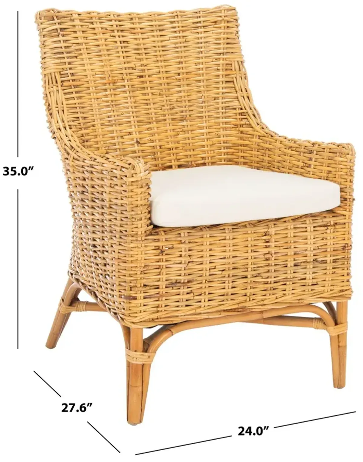 CRISTEN RATTAN ACCENT CHAIR W/ CUSHION