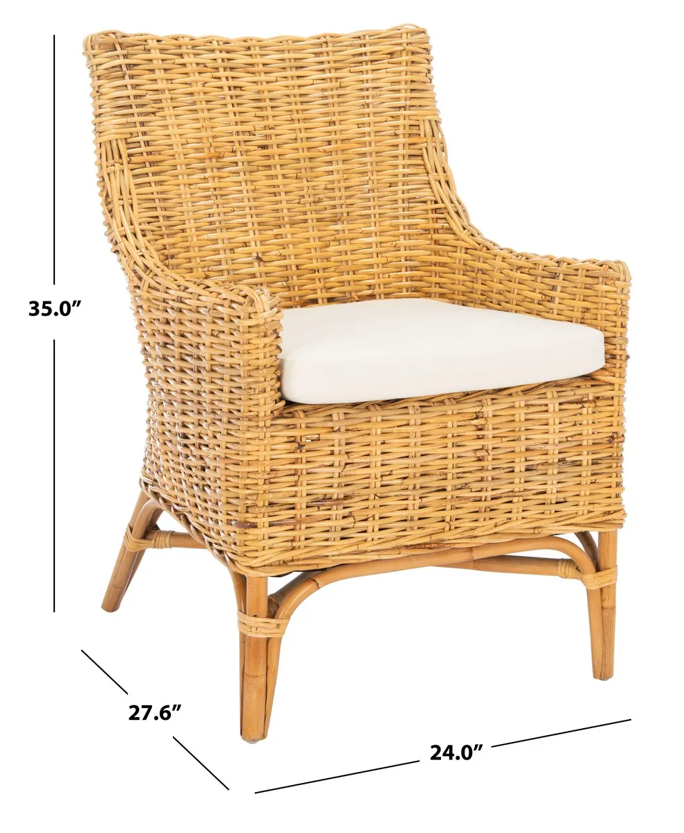 CRISTEN RATTAN ACCENT CHAIR W/ CUSHION