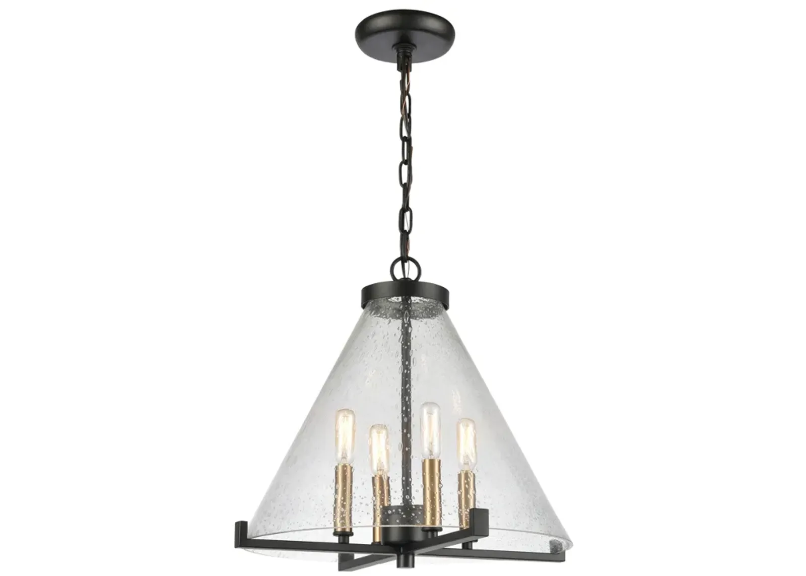 The Holding 17" Wide 4-Light Pendant - Matte Black